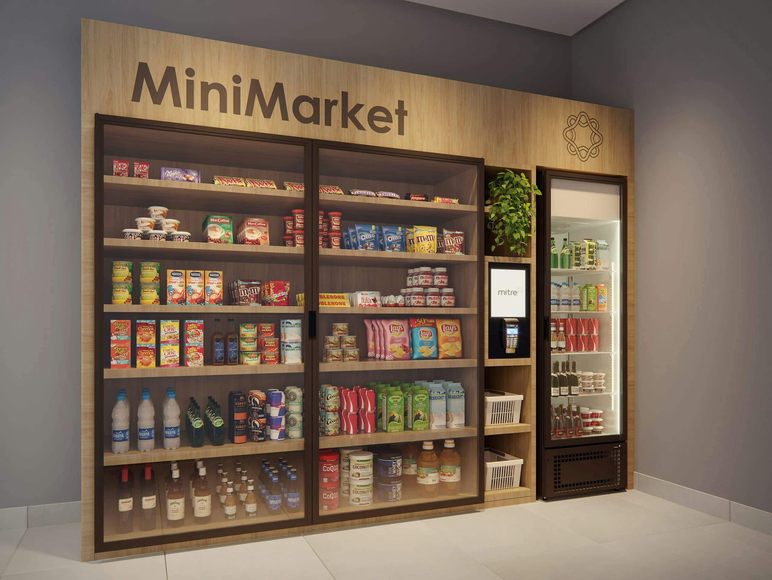 Imagem 3D do Mini Market Terreo