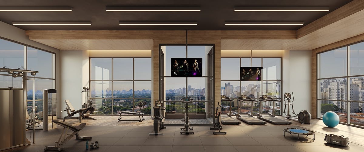 Imagem 3D do Grand Fitness Residencial