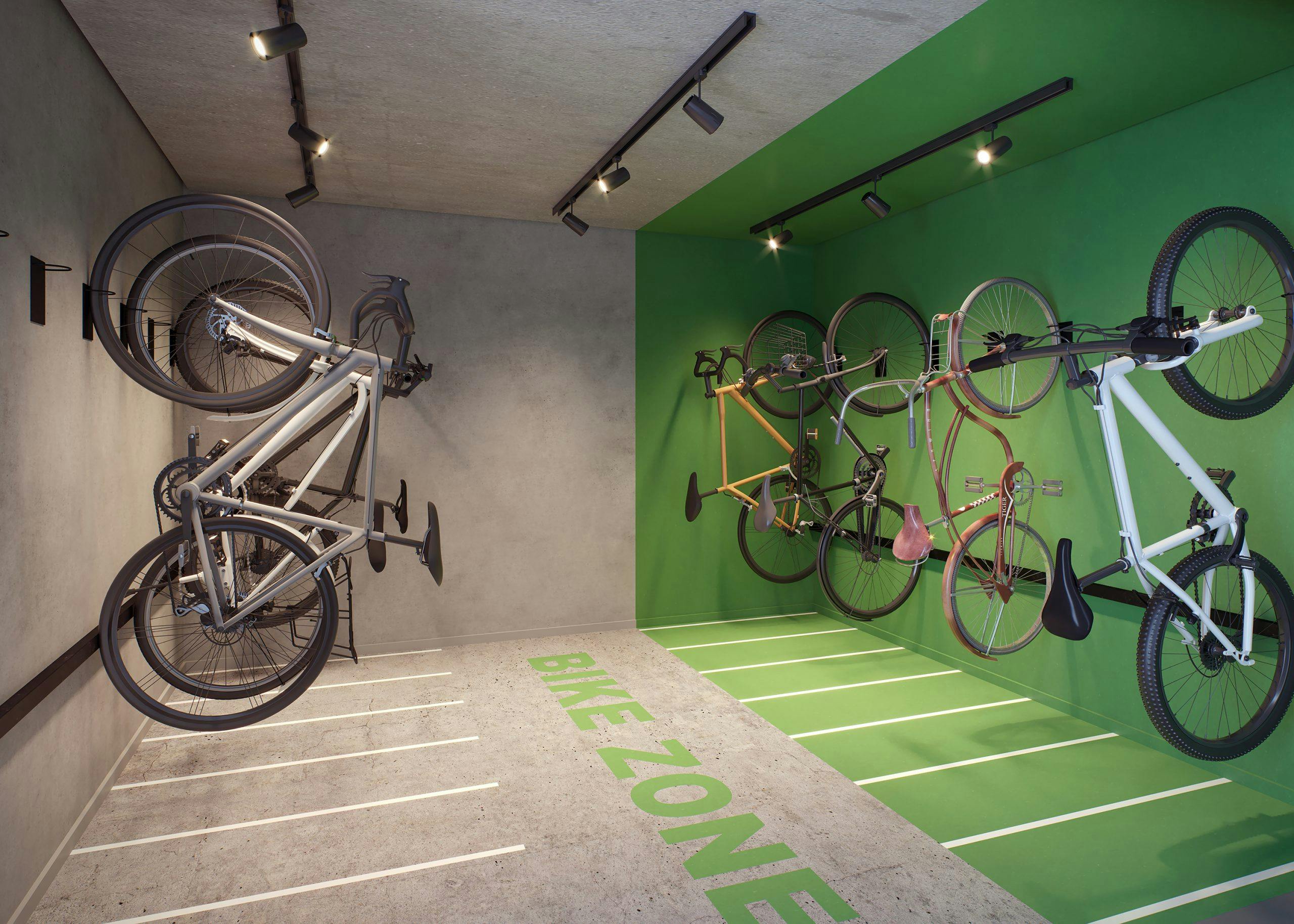 Imagem 3D do Bicicletário Não Residencial