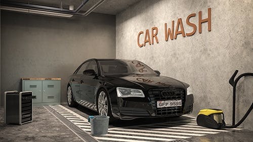 Imagem 3D do Car Wash